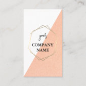 Carte De Visite Modern Personalized Geometric Pink White Social  (Devant)