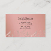 Carte De Visite Modern Photo Boho Botanical Script Blush Pink (Dos)