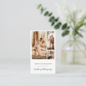 Carte De Visite Modern Photo Collage Wedding Photography Script (Debout devant)