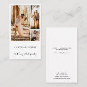 Carte De Visite Modern Photo Collage Wedding Photography Script (Devant / Derrière)
