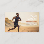 Carte De Visite Modern Photo Personal Trainer Fitness (Devant)