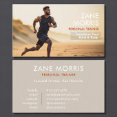 Carte De Visite Modern Photo Personal Trainer Fitness