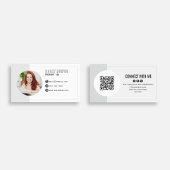 Carte De Visite Modern Photo QR Code Connect With Me Minimal