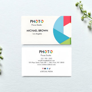 Carte De Visite Modern Photography Studio Business Card Minimal 