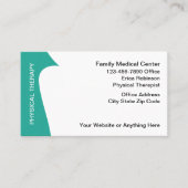 Carte De Visite Modern Physical Therapist Business Cards Design  (Devant)