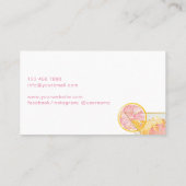 Carte De Visite Modern Pink Bartender Cocktail Bow Bar Club Event (Dos)