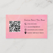 Carte De Visite Modern Pink Cleaning Service Business Card (Dos)