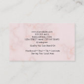 Carte De Visite Modern Pink Marble Flooring Installation (Dos)