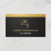 Carte De Visite Modern Plumber QR Code (Devant)