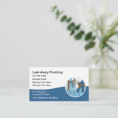 Carte De Visite Modern Plumbing Plumber Service Business Cards (Debout devant)