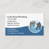 Carte De Visite Modern Plumbing Plumber Service Business Cards (Devant)