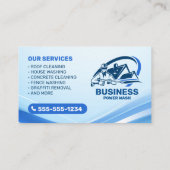 Carte De Visite Modern Pressure Washing Power Wash House Cleaning (Dos)
