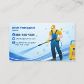 Carte De Visite Modern Pressure Washing Power Wash House Cleaning (Devant)