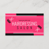 Carte De Visite Modern profession Pink hair stylist (Devant)