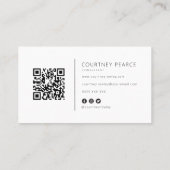 Carte De Visite Modern professional business card with QR code (Dos)
