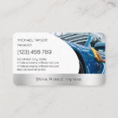 Carte De Visite Modern Professional Car Detailing Washing Cleaning (Dos)