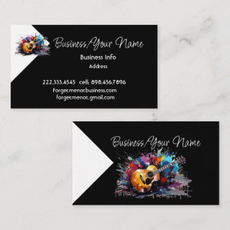 Carte De Visite Modern Professional Classic Guitar Musician Teache