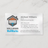 Carte De Visite Modern Professional Drywall Plastering Services (Devant)