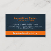 Carte De Visite Modern Professional Drywall Plastering Services (Dos)