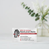Carte De Visite Modern Professional Drywall Plastering Services  (Debout devant)
