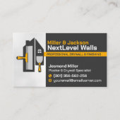 Carte De Visite Modern Professional Drywall Plastering Services  (Devant)
