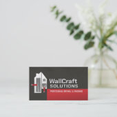 Carte De Visite Modern Professional Drywall Plastering Services  (Debout devant)