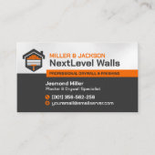 Carte De Visite Modern Professional Drywall Plastering Services (Devant)