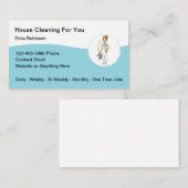 Carte De Visite Modern Professional House Cleaning Services (Devant / Derrière)