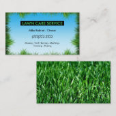 Carte De Visite Modern Professional Lawn Care Gardener Services (Devant / Derrière)