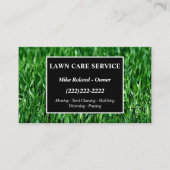Carte De Visite Modern Professional Lawn Care Gardener Services Bu (Devant)
