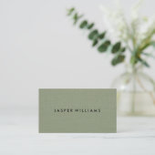 Carte De Visite Modern Professional Minimal Sage Green (Debout devant)
