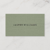 Carte De Visite Modern Professional Minimal Sage Green (Devant)