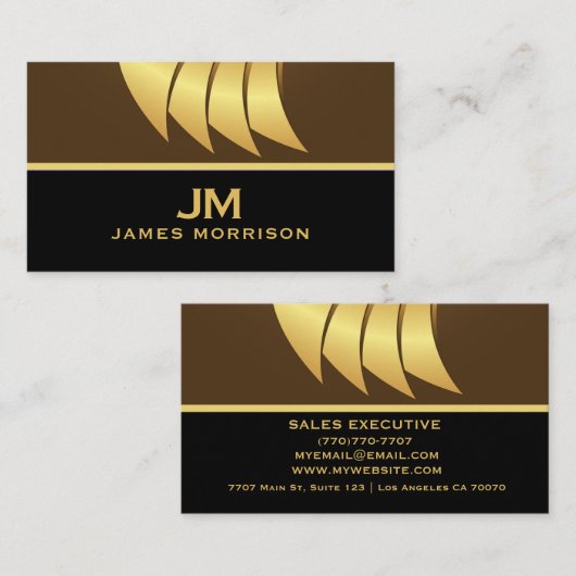 Carte De Visite Modern Professional Minimalist Executive Generic B (Devant / Derrière)