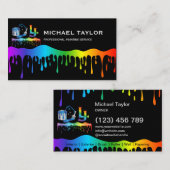 Carte De Visite Modern Professional Painting Service Decoration (Devant / Derrière)