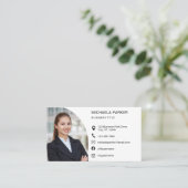 Carte De Visite Modern Professional Photo QR Code Social Media (Debout devant)
