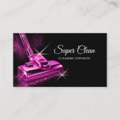 Carte De Visite Modern Professional Pink House Cleaning Service (Devant)