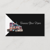Carte De Visite Modern Professional Semi Truck Transport (Dos)