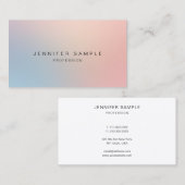 Carte De Visite Modern Professional Simple Create Your Own (Devant / Derrière)