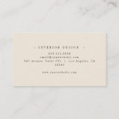 Carte De Visite Modern Professional Simple Monogram  (Dos)