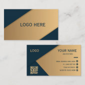 Carte De Visite Modern Professional Visiting Card with QR Code (Devant / Derrière)