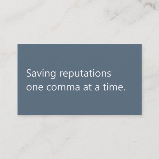 Carte De Visite Modern Proofreader Freelancer Minimalist  (Devant)