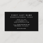 Carte De Visite Modern Punk Rock Mohawk Angry (Dos)