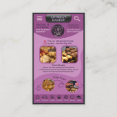 Carte De Visite Modern Purple Bakery Branding Custom Logo QR Code (Devant)