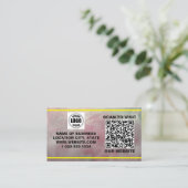 Carte De Visite Modern QR Business Card – Marble Style (Debout devant)