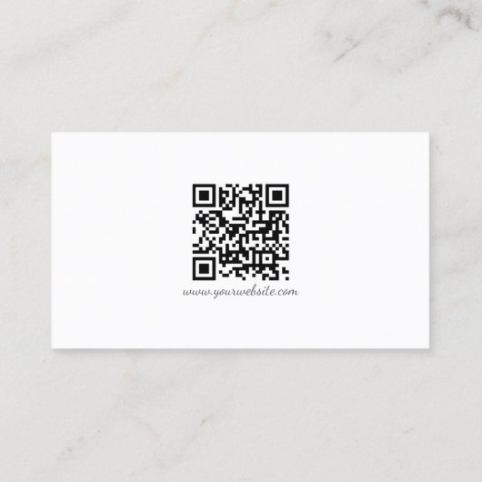 Carte De Visite Modern QR Code Handwriting Script Sleek Business (Dos)