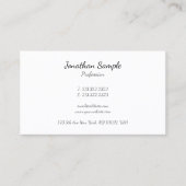 Carte De Visite Modern QR Code Handwriting Script Sleek Business (Devant)