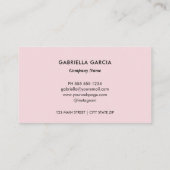 Carte De Visite Modern QR Code Pink Logo Business Card (Dos)