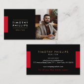 Carte De Visite Modern Real Estate Agent Business Card (Devant / Derrière)