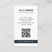 Carte De Visite Modern Real Estate Agent Vertical Photo Logo (Dos)