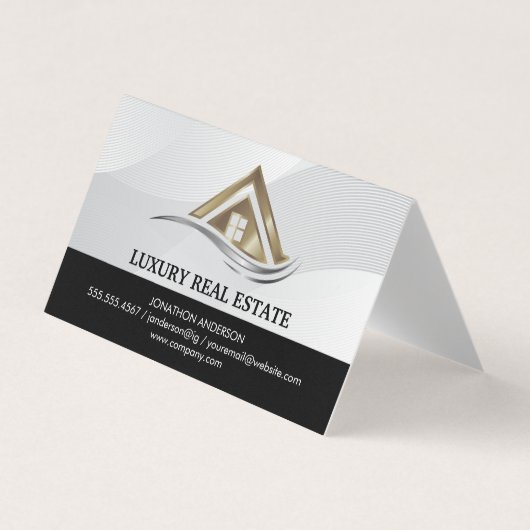 Carte De Visite Modern Real Estate Logo | Property Management (Devant)